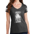Ladies Bad Day of Shooting V-Neck T-shirt