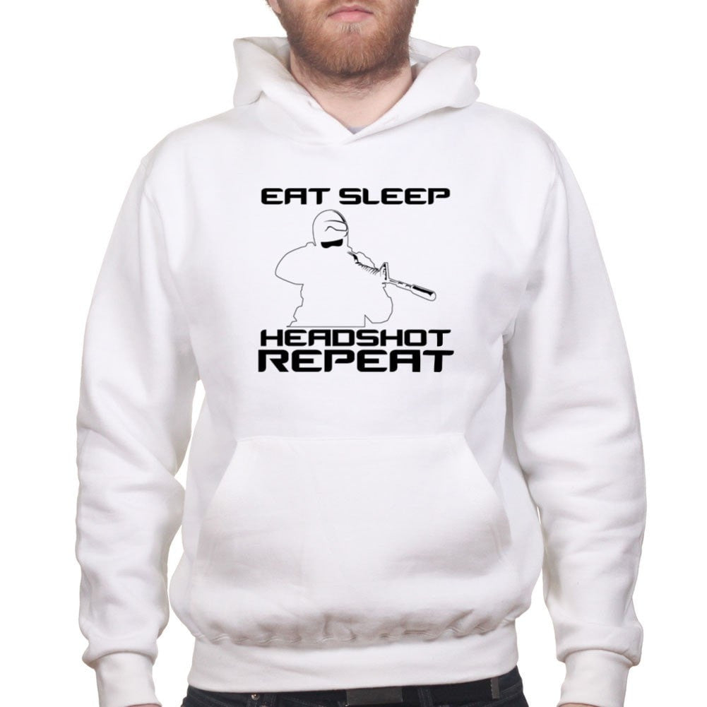Eat Sleep Head shot Repeat Mens Hoodie From Freedom