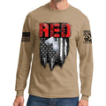 R.E.D Flag & Dog-tags Long Sleeve T-shirt