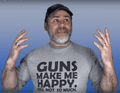 Guns Make Me Happy Men's T-shirt