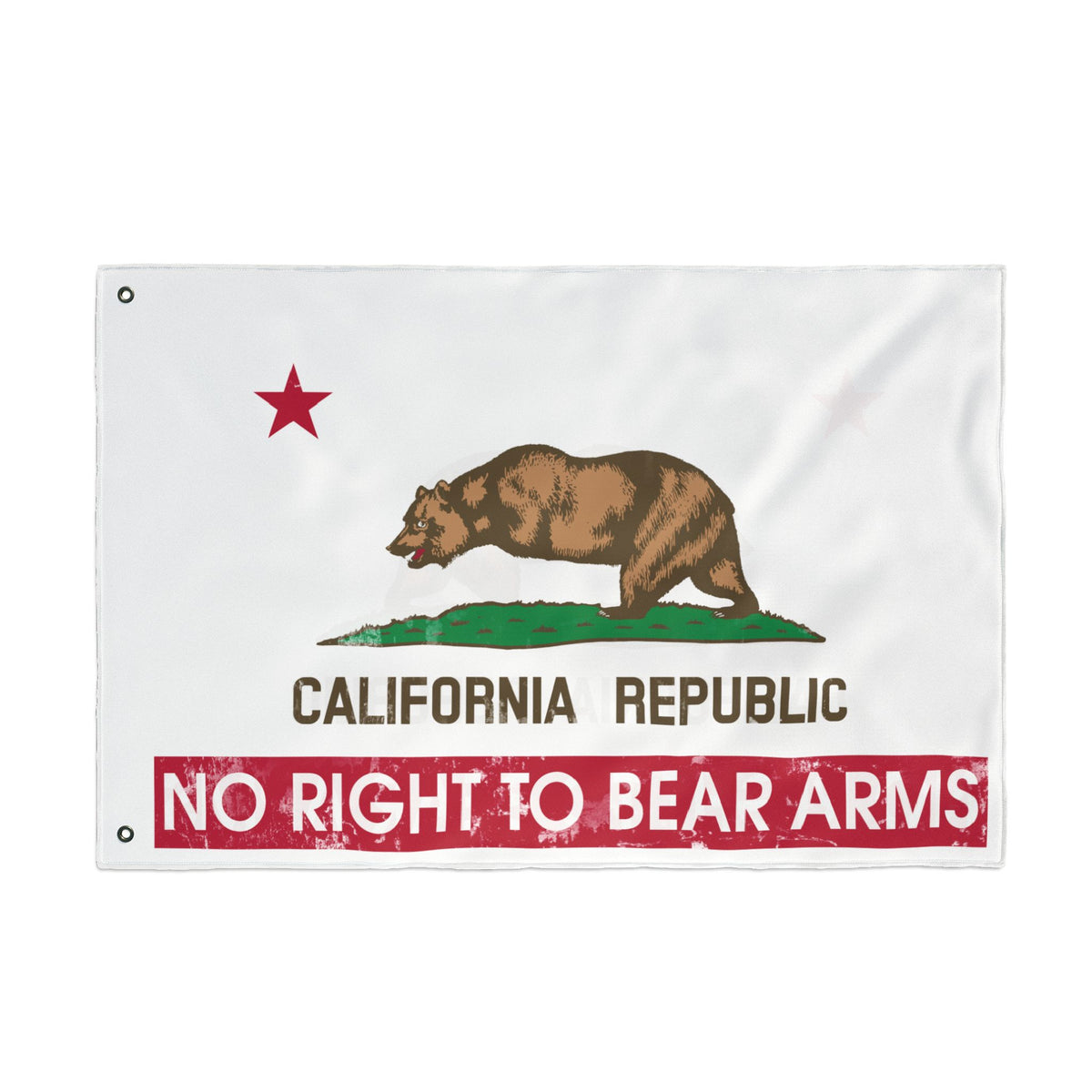 California Republic: No Right To Bear Arms Double Sided Flag