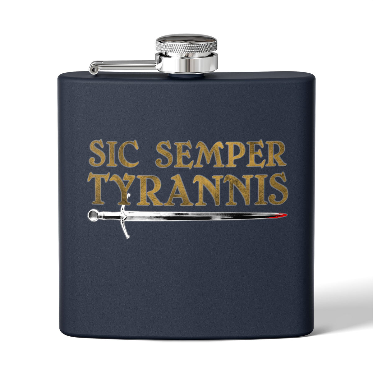 Sic Semper Tyrannis 6oz Stainless Steel Flask