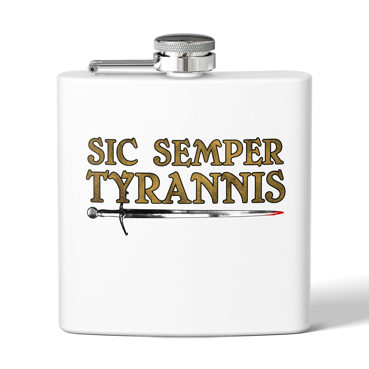 Sic Semper Tyrannis 6oz Stainless Steel Flask