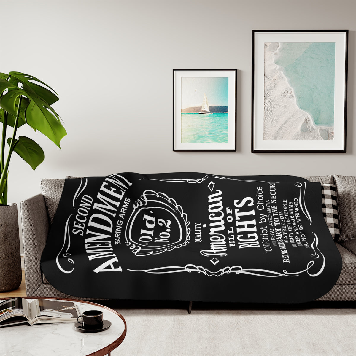 2nd Amendment Whiskey Sherpa Blanket