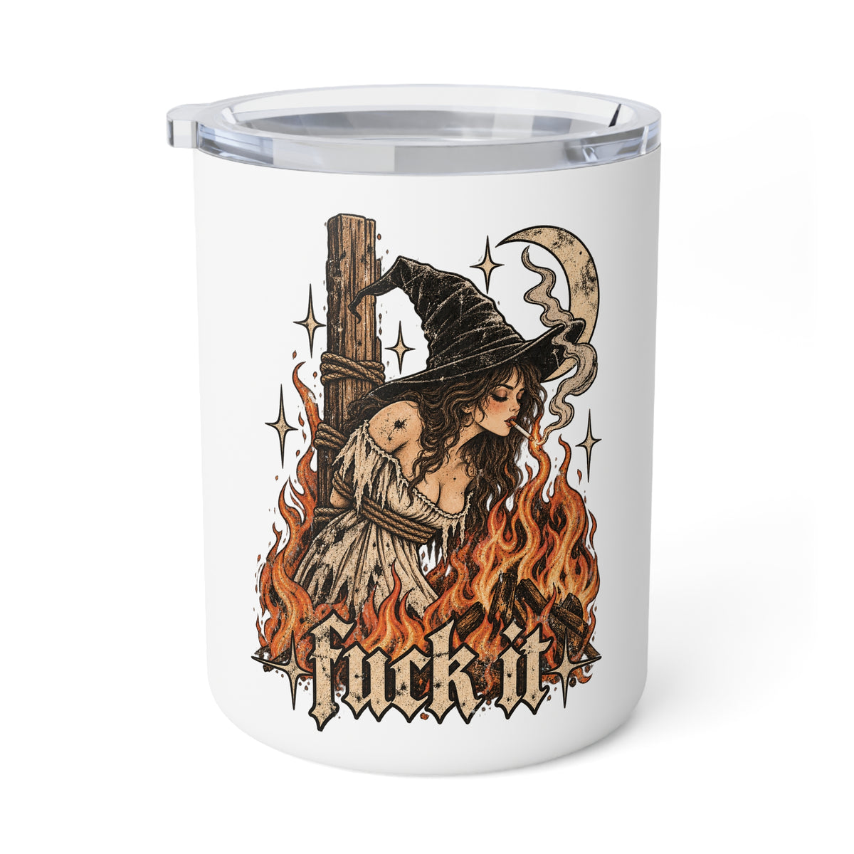 Salem Witch Fuck It Insulated Mug - Coffee Tumbler (10oz)