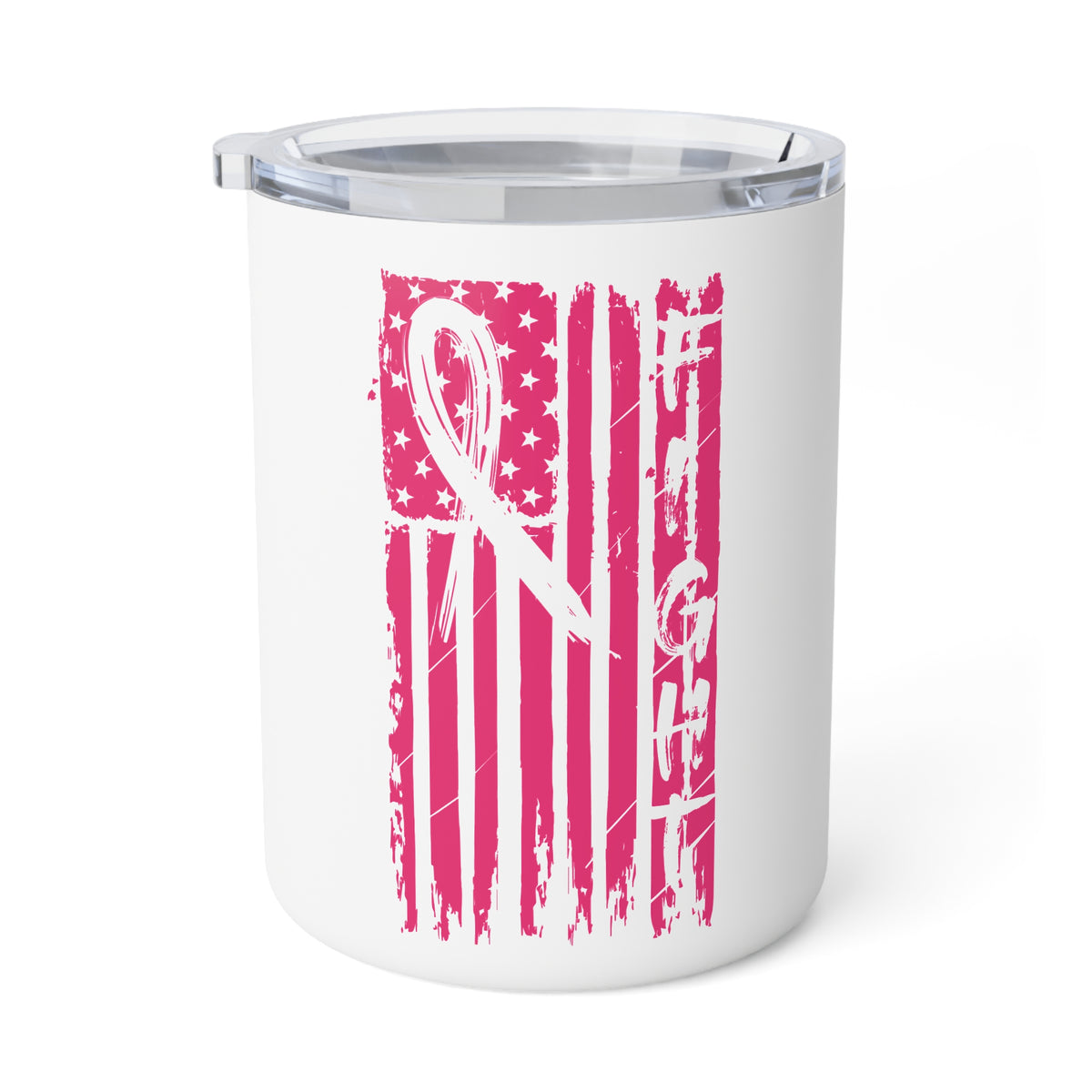 FIGHT Cancer Awareness Insulated Mug - Coffee Tumbler (10oz)