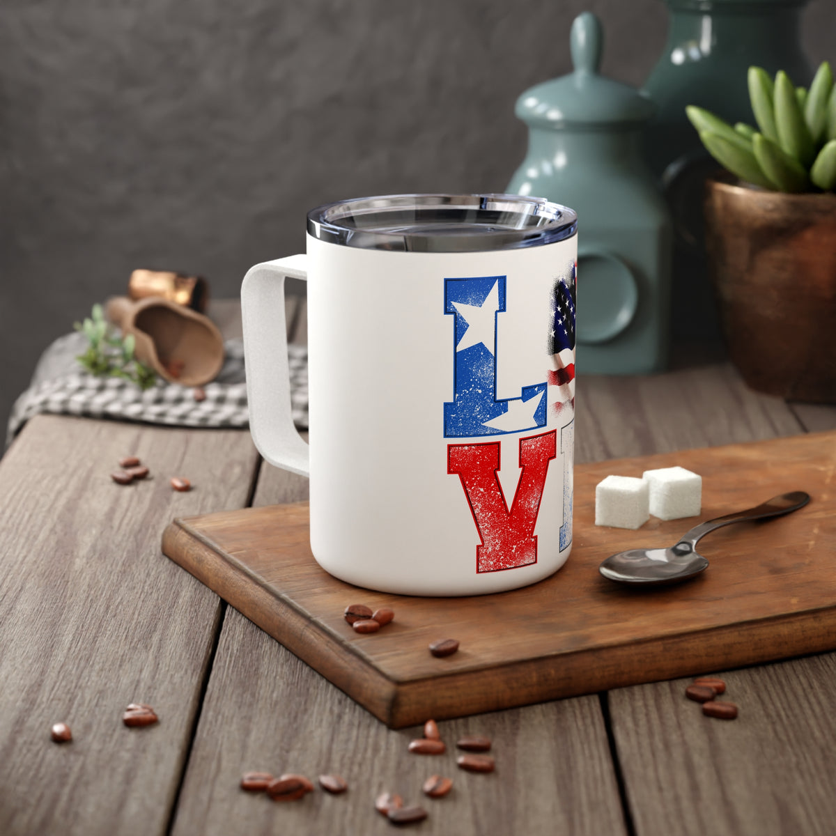 Love America Insulated Mug - Coffee Tumbler (10oz)
