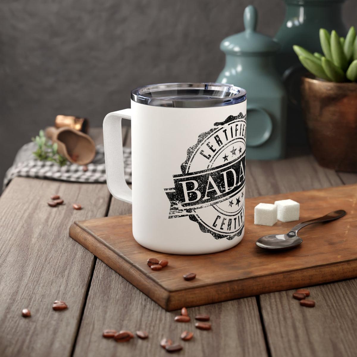 Certified Badass Insulated Mug - Coffee Tumbler (10oz)
