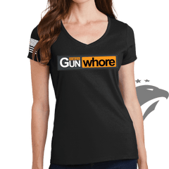 Certified Gun Whore Ladies V-Neck T-shirt