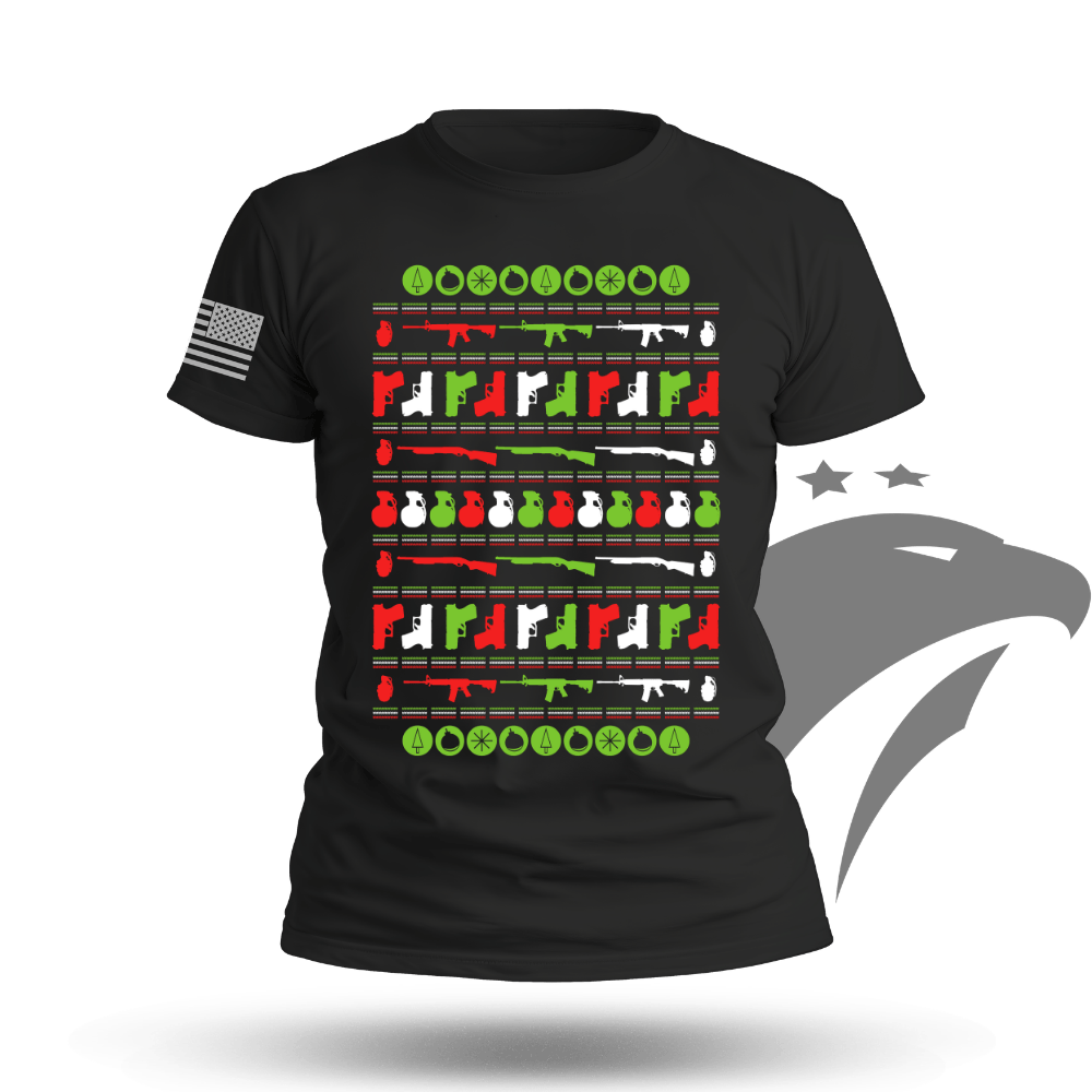 Guns N Grenades Ugly Christmas T-shirt