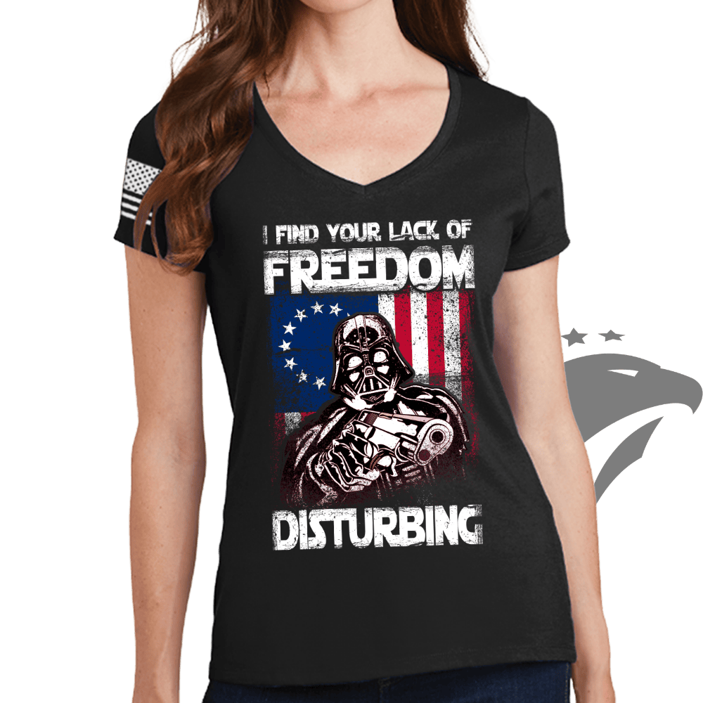 Freedom Vader Ladies V-Neck T-shirt