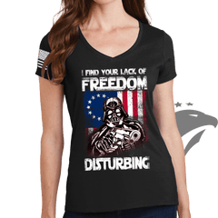 Freedom Vader Ladies V-Neck T-shirt