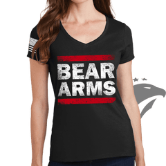 Bear Arms Ladies V-Neck T-shirt