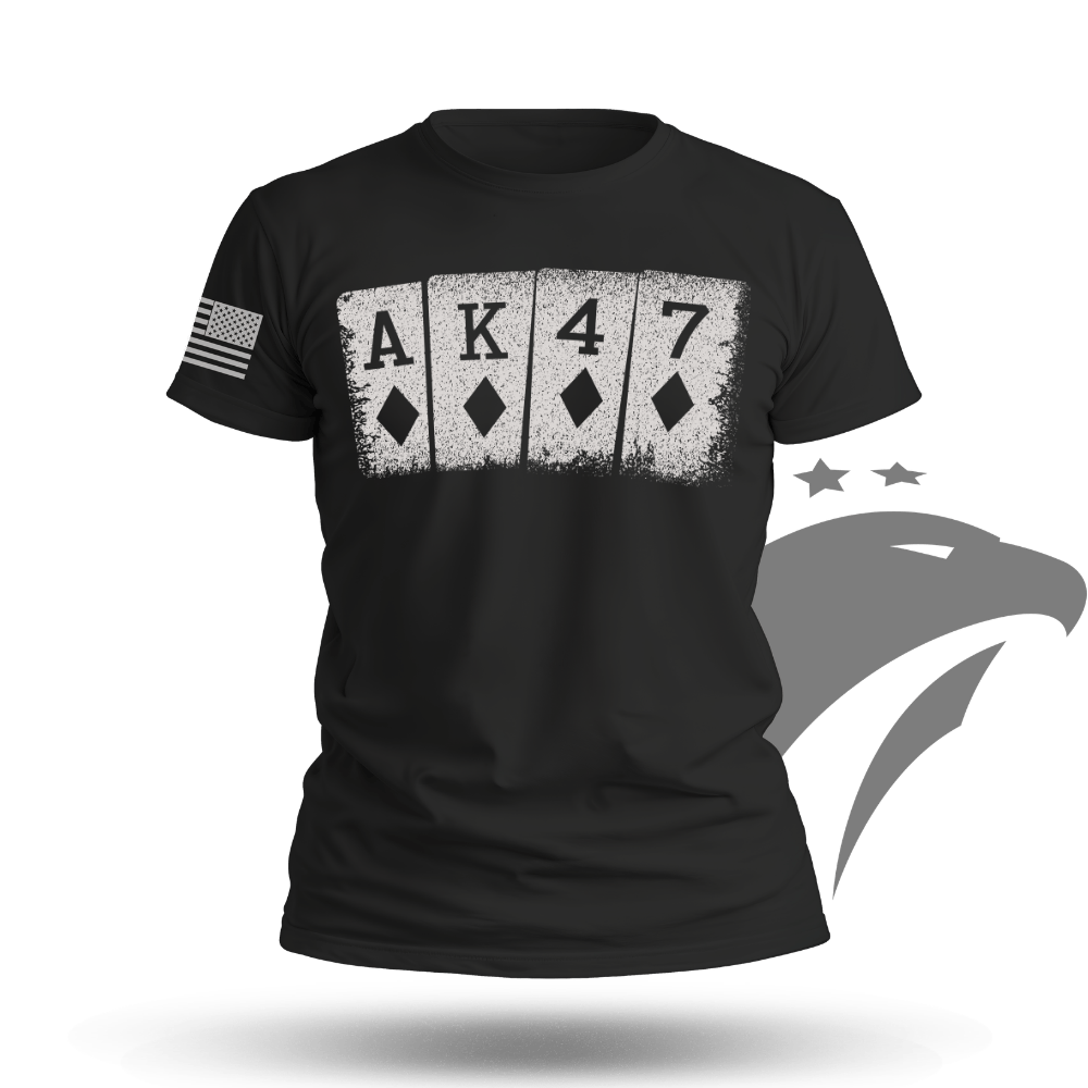 AK47 Playing Cards Men's T-shirt