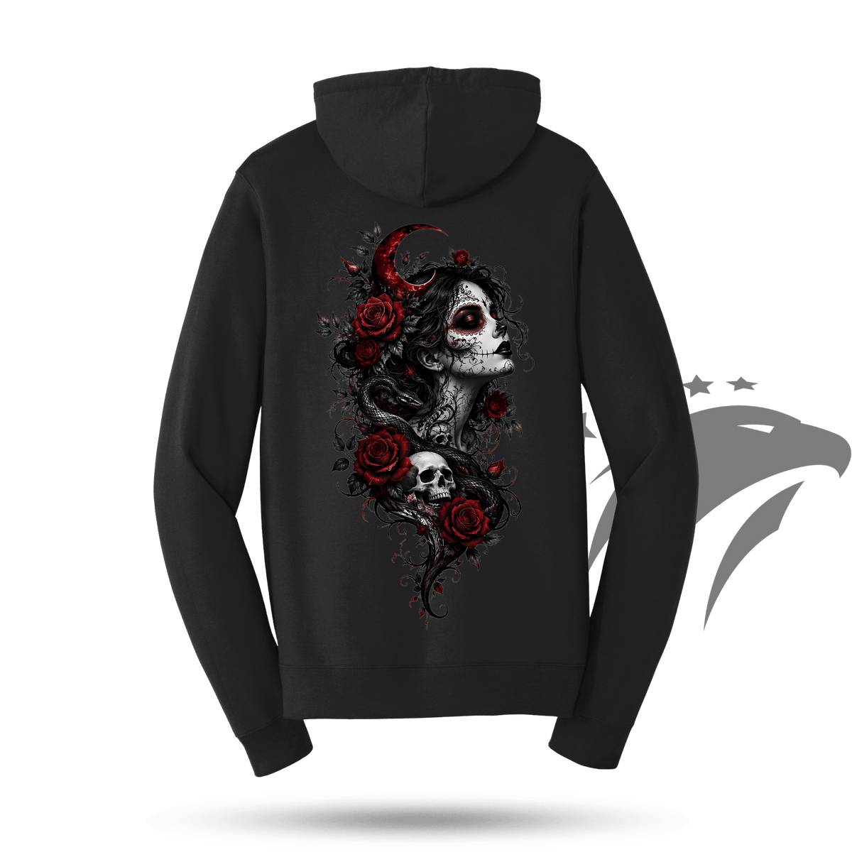 Crimson Calavera Halloween Hoodie
