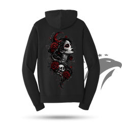 Crimson Calavera Halloween Hoodie