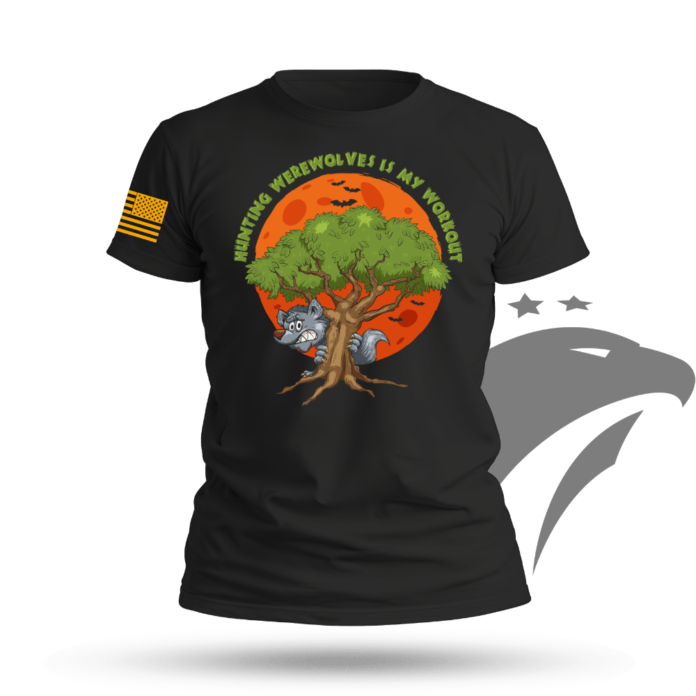 Mens Hunting Werewolves Is My Workout T-shirt