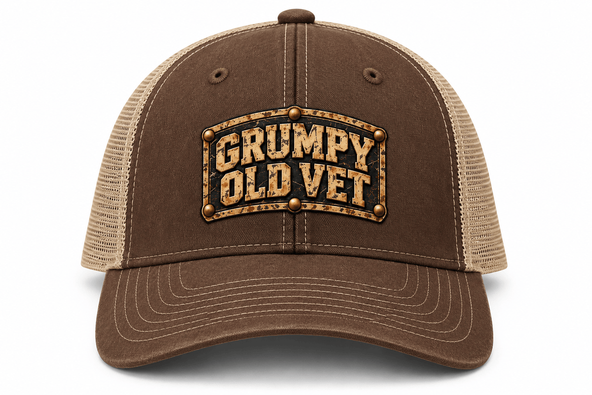 Grumpy Old Vet Trucker Hat