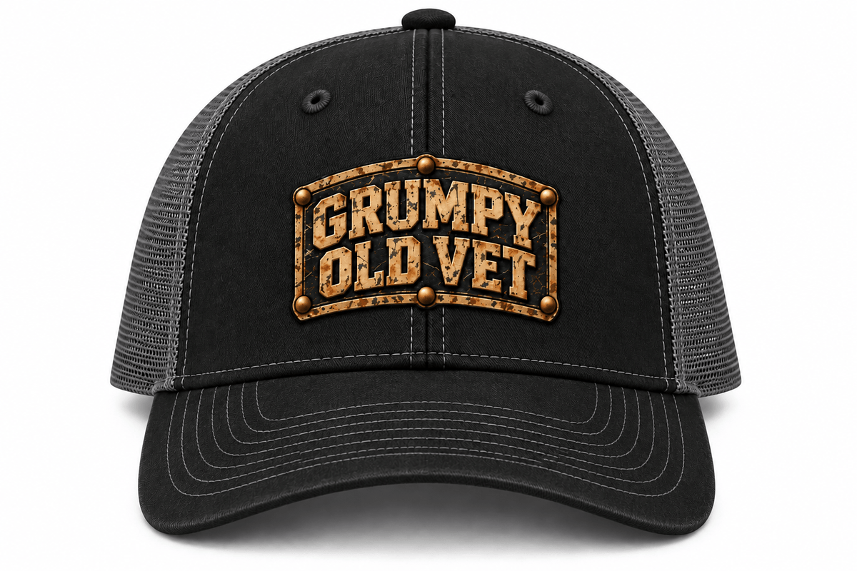 Grumpy Old Vet Trucker Hat