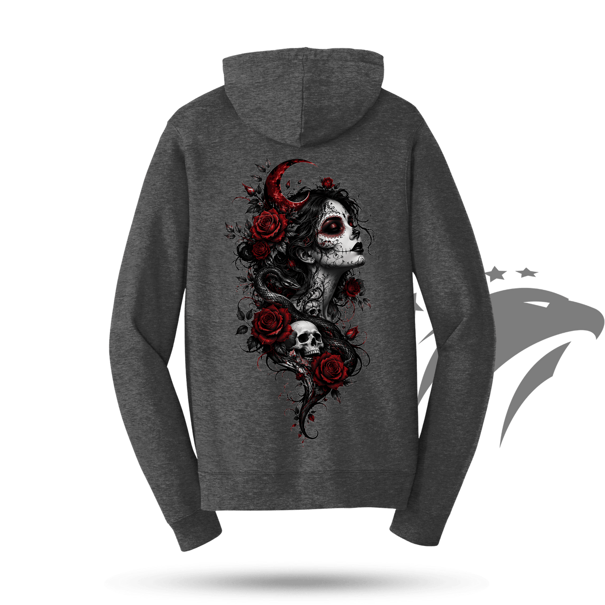 Crimson Calavera Halloween Hoodie