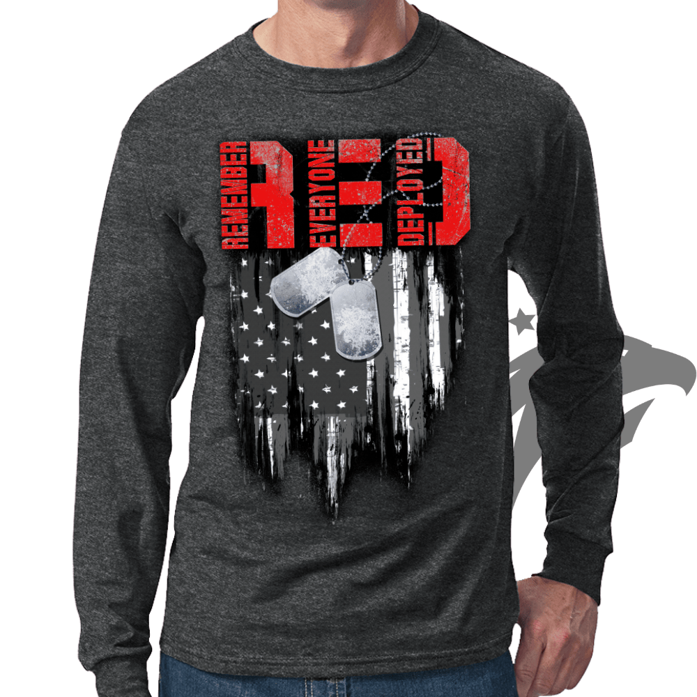 R.E.D Flag & Dog-tags Long Sleeve T-shirt