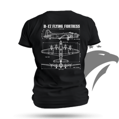 B-17 Flying Fortress Blueprint T-shirt