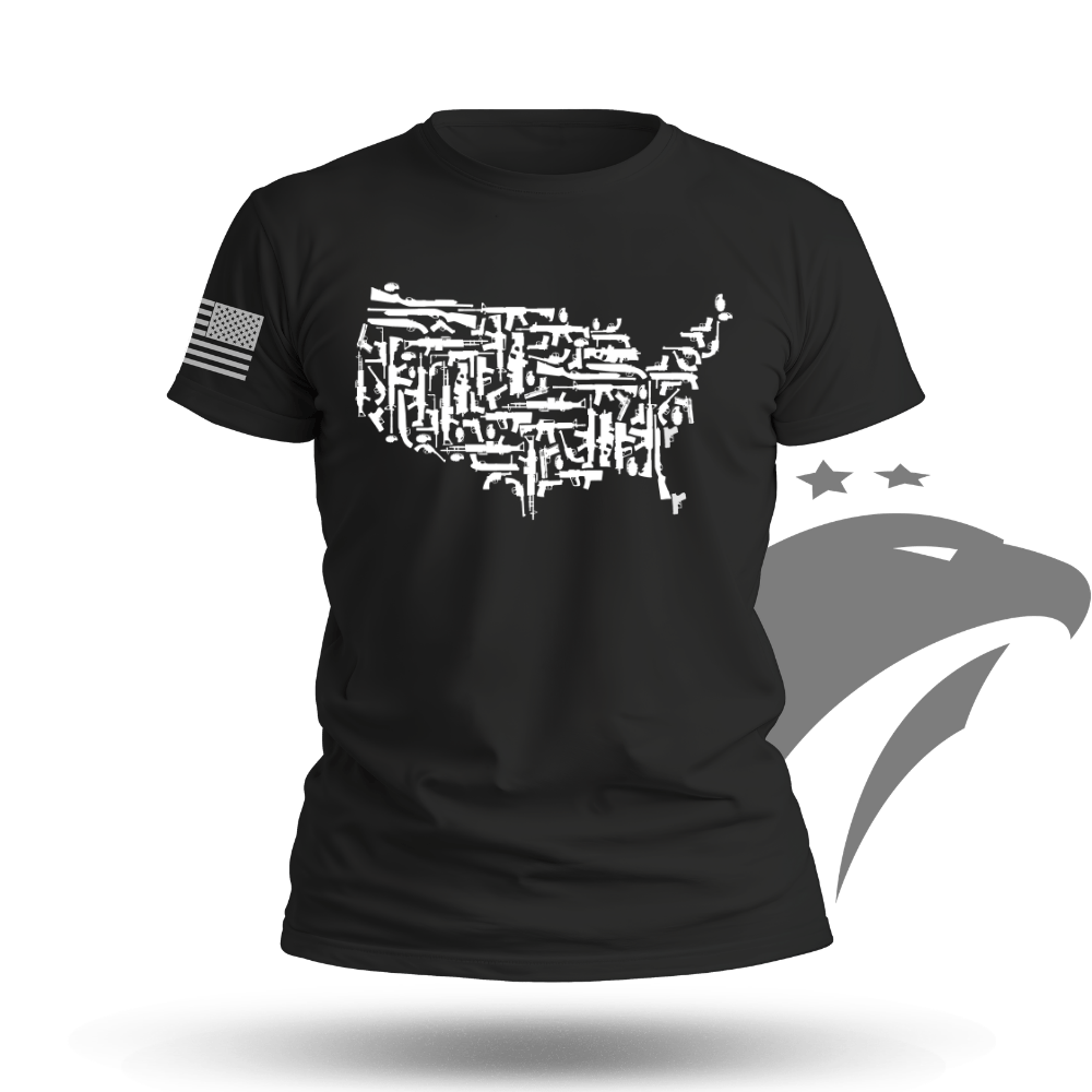 US Guns Map T-shirt