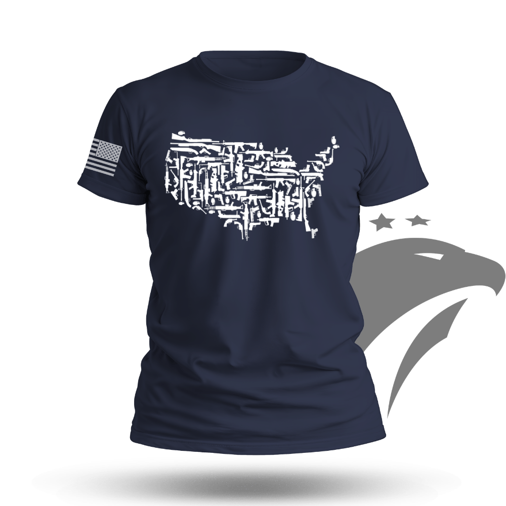 US Guns Map T-shirt