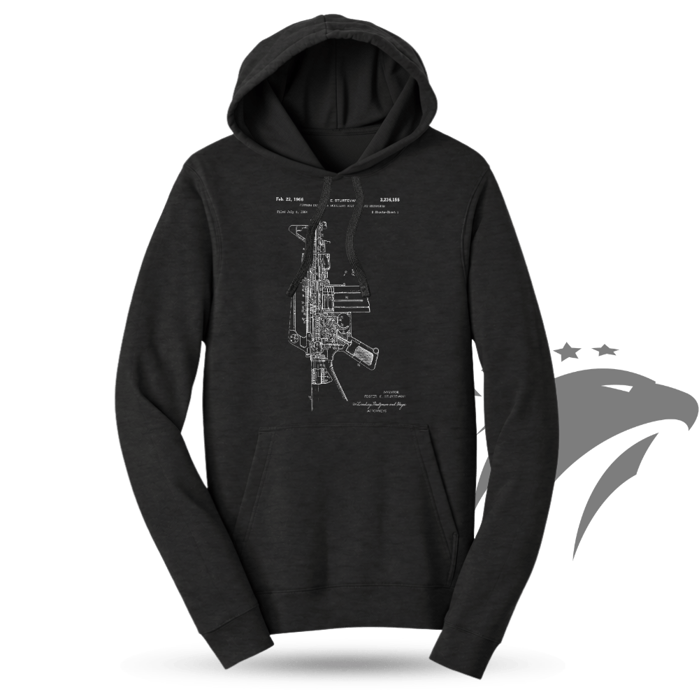 AR-15 Pistol Blueprint Hoodie