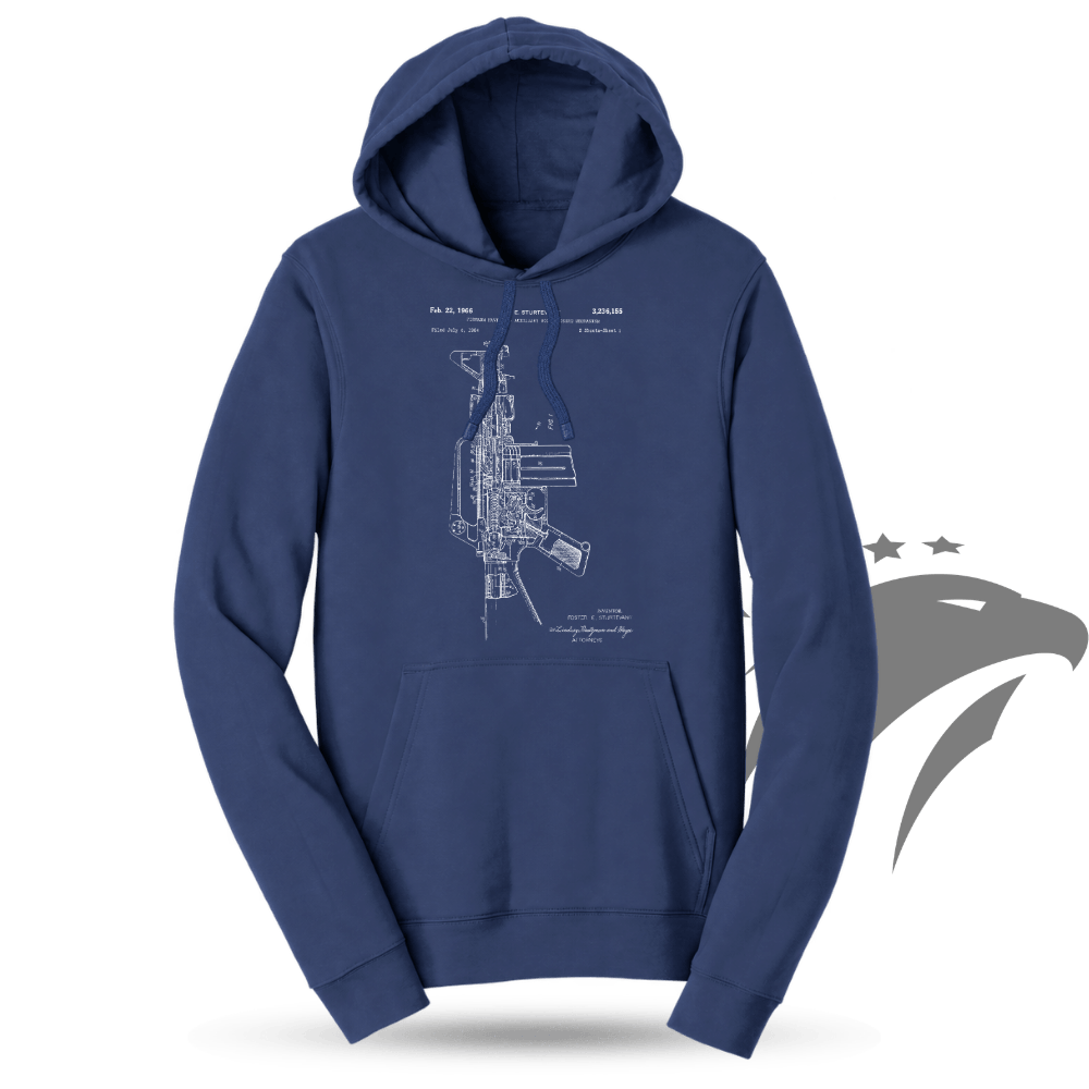AR-15 Pistol Blueprint Hoodie