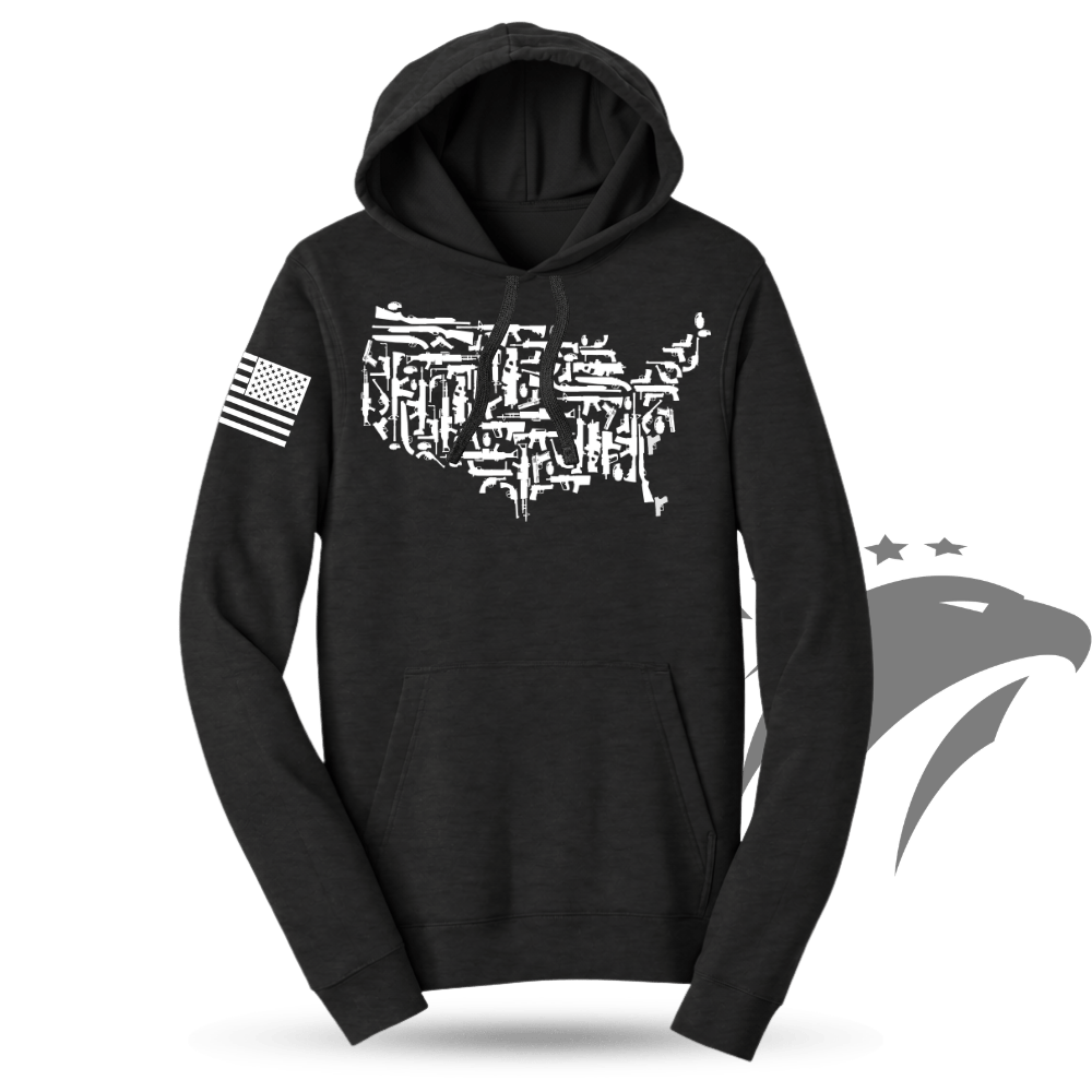 US Guns Map Hoodie