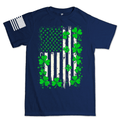 Irish American Shamrocks Flag T-shirt