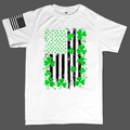 Irish American Shamrocks Flag T-shirt