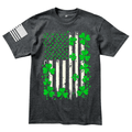 Irish American Shamrocks Flag T-shirt