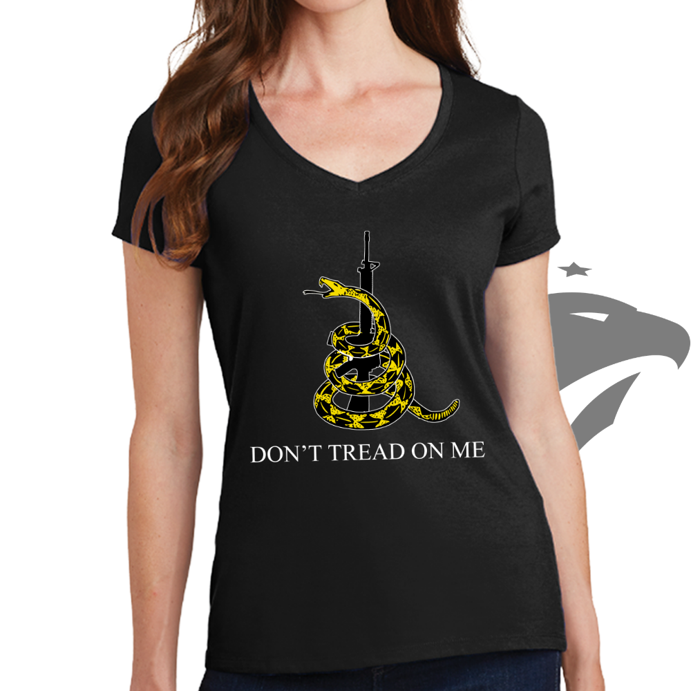 Don't Tread On Me Ladies V-Neck T-shirt