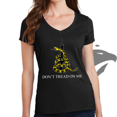 Don't Tread On Me Ladies V-Neck T-shirt