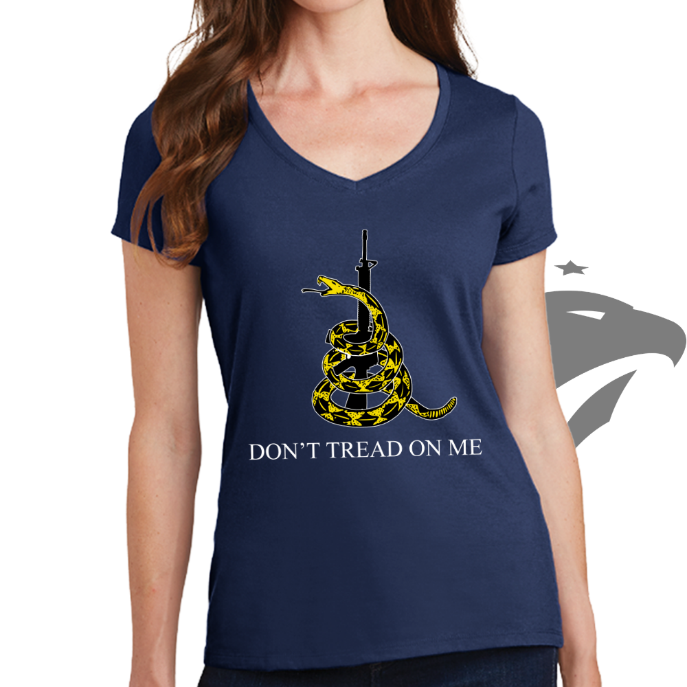 Don't Tread On Me Ladies V-Neck T-shirt