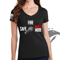 Beast Mode Select Fire Ladies V-Neck T-shirt