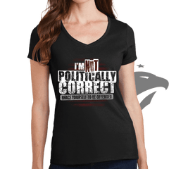 Politically Correct Ladies V-Neck T-shirt