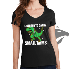 Licensed to Carry Small Arms Ladies V-Neck T-shirt