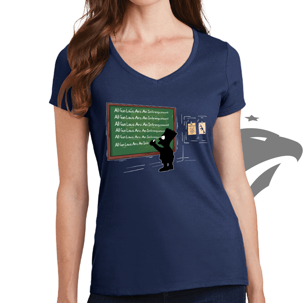 Ladies All Gun Laws Are An Infringement V-Neck T-shirt