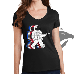 Ladies Funkalicious AR-15 Astronaut V-Neck T-shirt
