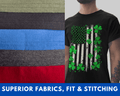 Irish American Shamrocks Flag T-shirt