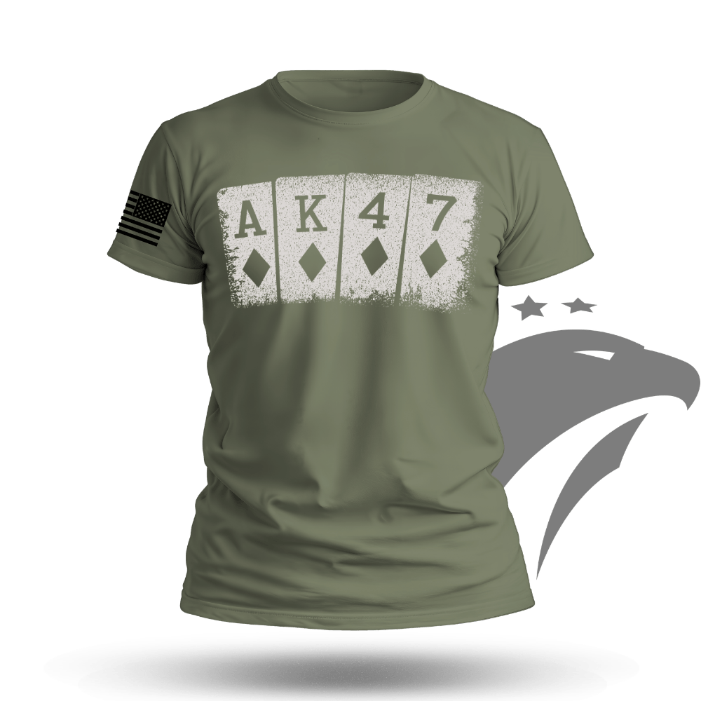 AK47 Playing Cards Men's T-shirt