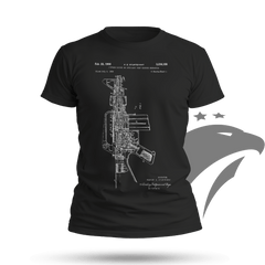 AR-15 Pistol Blueprint T-shirt