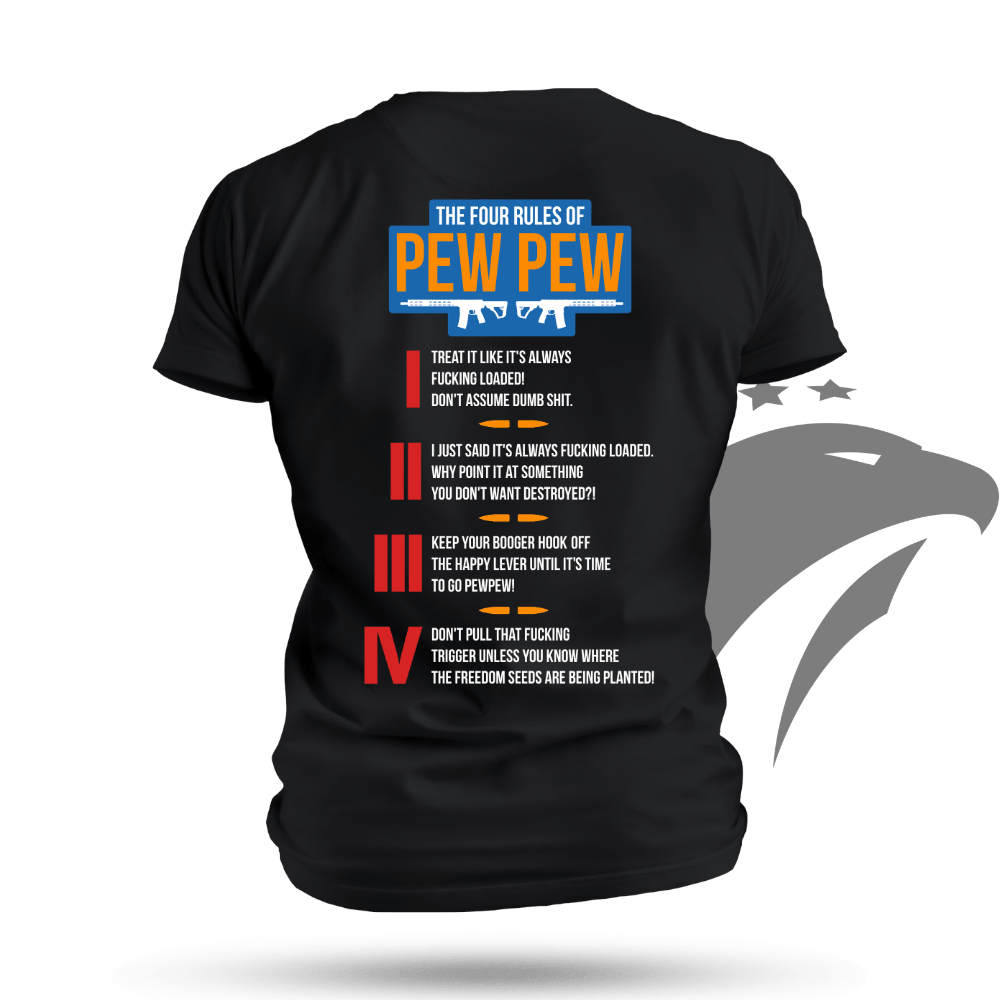 The Four Rules of Pew Pew T-shirt