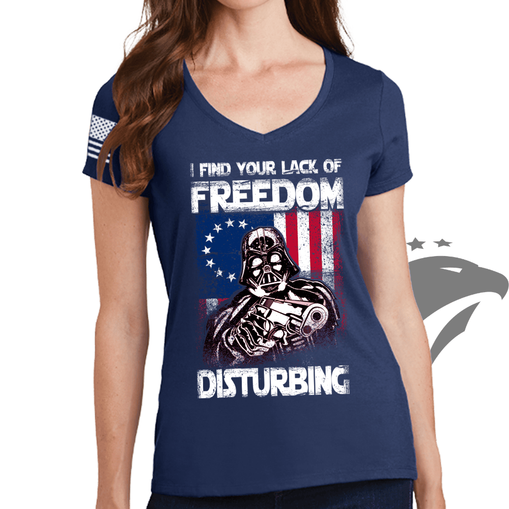 Freedom Vader Ladies V-Neck T-shirt