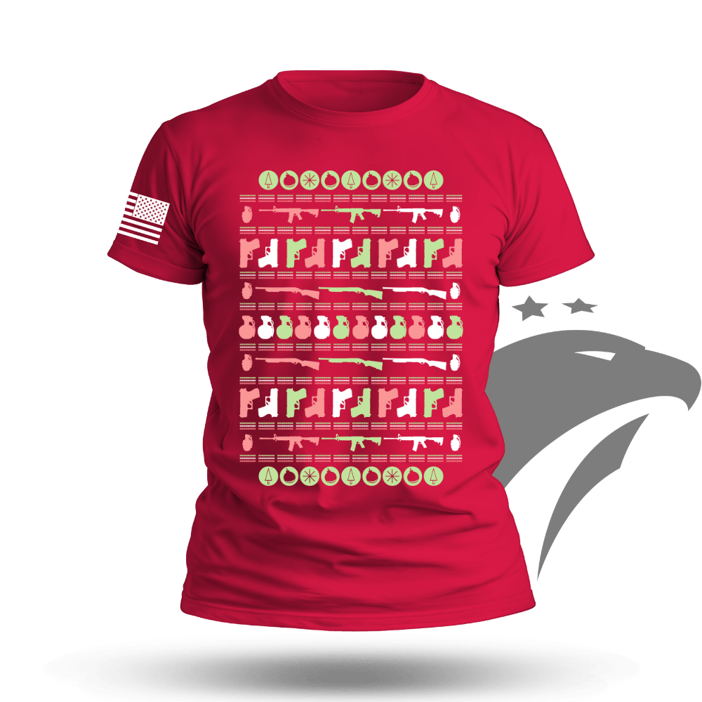 Guns N Grenades Ugly Christmas T-shirt