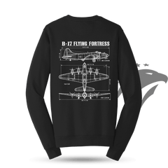 B-17 Flying Fortress Blueprint Sweatshirt