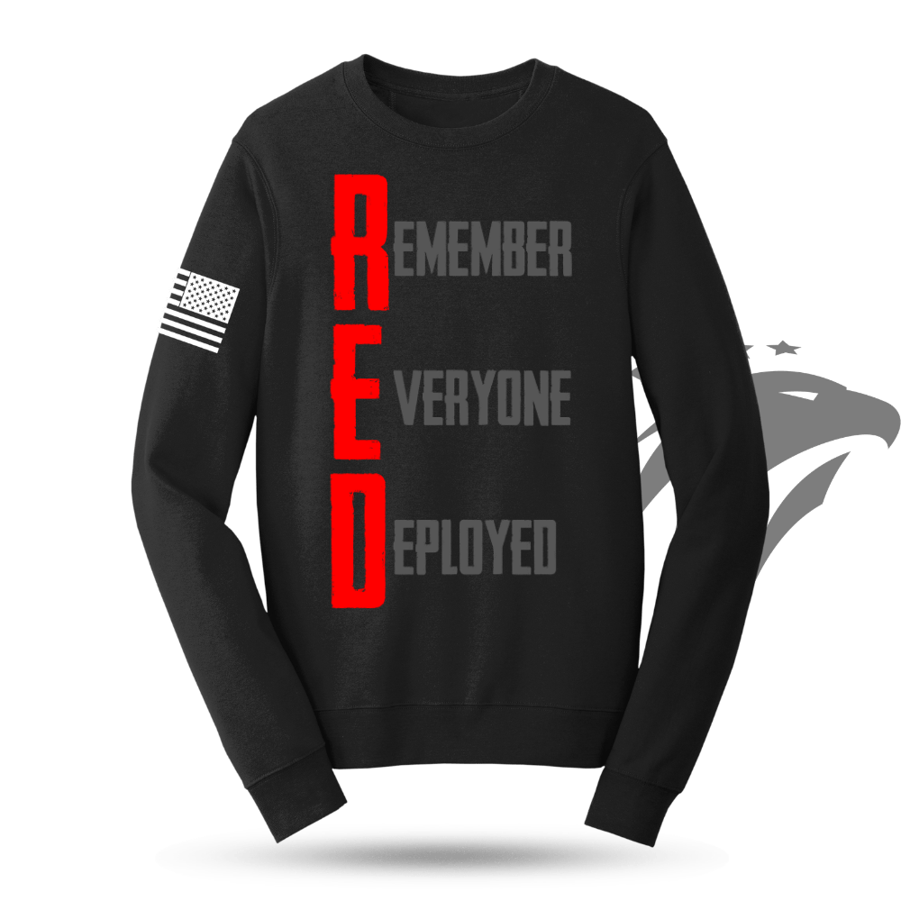 RED Remember Everyone Deployed Sweatshirt